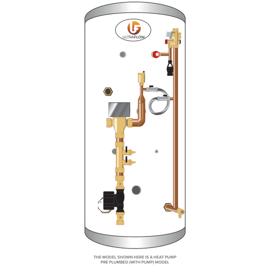 ULTRAFLOW HEAT PUMP PRE PLUMBED CYLINDER STANDARD & SLIM